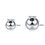 10Pcs G23 Titanium Spare Balls 16G 14G Body Jewelry