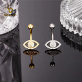 Zircon Bee Flower OWL Belly Button Ring 14G Surgical Steel