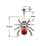 Spider Belly Navel Piercing Surgical Steel