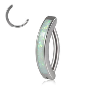 Surgical Steel Opal Belly Button Ring 14G