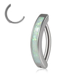 Surgical Steel Opal Belly Button Ring 14G