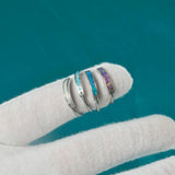 Surgical Steel Opal Belly Button Ring 14G
