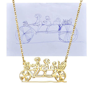 Customized Kid's Drawing Necklace Bracelet Keychain