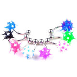 Pinksee 14g Silicone Flower Navel Belly Button Rings Body Piercing