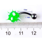 Pinksee 14g Silicone Flower Navel Belly Button Rings Body Piercing