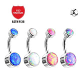 Stylish Opal Multicolor Belly Button Rings for Women