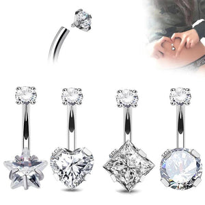 G23 Titanium PIERC Navel Piercing Dangle Belly Button Ring