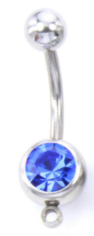 10PCS Boho Rhinestone Steel Belly Button Ring 14G
