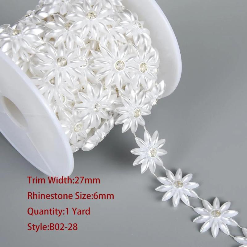 Pearl Beaded Chain Trim Garland Strand for Door Curtain Wedding Decoration