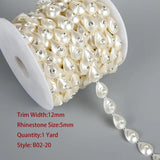 Pearl Beaded Chain Trim Garland Strand for Door Curtain Wedding Decoration