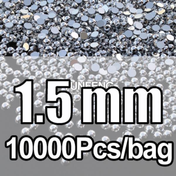 Silver Plated Flatback Pearls 1.5mm-8mm ABS Beads DIY Accessories