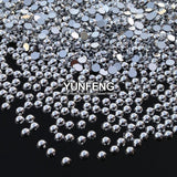 Silver Plated Flatback Pearls 1.5mm-8mm ABS Beads DIY Accessories