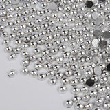Silver Plated Flatback Pearls 1.5mm-8mm ABS Beads DIY Accessories