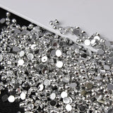 Silver Plated Flatback Pearls 1.5mm-8mm ABS Beads DIY Accessories