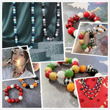 40Pcs 16mm Colorful Solid Natural Wooden Beads Home Xmas Decoration Supplies