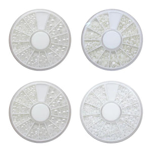 620pcs AB Pearl DIY Nail Stick Drill Clothing Accessory Small Box