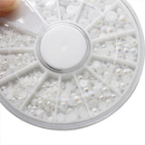 620pcs AB Pearl DIY Nail Stick Drill Clothing Accessory Small Box