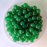 4-12mm Rose Emerald Round Natural Beads Jade Glass Loose Stone Beads