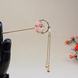 Vintage Bell Orchid Flower Fringe Hair Sticks Fashionable Female Hairpin