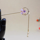 Vintage Bell Orchid Flower Fringe Hair Sticks Fashionable Female Hairpin