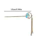 Vintage Bell Orchid Flower Fringe Hair Sticks Fashionable Female Hairpin