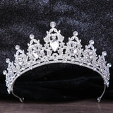 Crystal Crown Hair Accessories Tiara Wedding Rhinestone Silver Crown