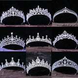 Crystal Crown Hair Accessories Tiara Wedding Rhinestone Silver Crown