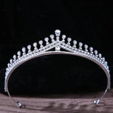 Crystal Crown Hair Accessories Tiara Wedding Rhinestone Silver Crown