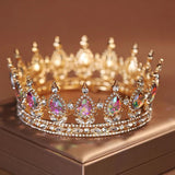 Gold Bridal Pageant Wedding Crown Headwear