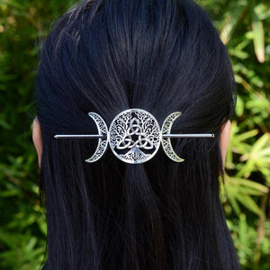 Vintage Celtics Hair Barrette Moon Hair Clip Protection Spirit Jewelry