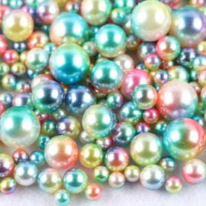 Colorful Loose Pearl Beads 3/4/5/6/8/10mm DIY Decorative Pearls Round Ball Beads