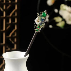 Vintage Wooden Hair Stick Tassel Flower Hairpin Hair Clip