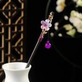 Vintage Wooden Hair Stick Tassel Flower Hairpin Hair Clip