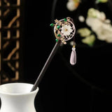 Vintage Wooden Hair Stick Tassel Flower Hairpin Hair Clip
