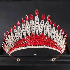 Silver Crystal Queen Big Crown Tiara Rhinestone Wedding Tiaras