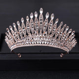 Silver Crystal Queen Big Crown Tiara Rhinestone Wedding Tiaras