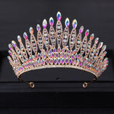 Silver Crystal Queen Big Crown Tiara Rhinestone Wedding Tiaras