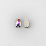 Crystal AB Glass Sew On Rhinestone for Wedding Dress 3230 Drop Flatback