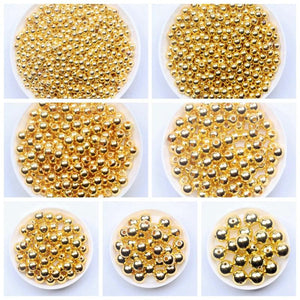 Metal Smooth Spacer Beads 3mm-12mm for Jewelry Making