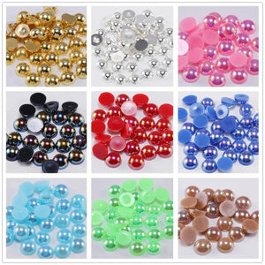 2mm-14mm AB ABS Pearl Acrylic Resin DIY Mobile Phone Manicure