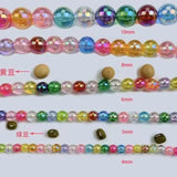 1100pcs Mixed Size AB Round Acrylic Beads DIY Bracelet Jewelry Production