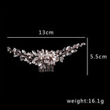 Rhinestone Pearl Hairpin Fork Insert Hair Comb