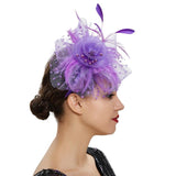 Bride Net Veil Head Flower Hair Ornaments Banquet Salute Hat