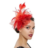 Bride Net Veil Head Flower Hair Ornaments Banquet Salute Hat