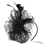 Bride Net Veil Head Flower Hair Ornaments Banquet Salute Hat