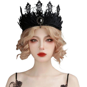 Queen Crown Goth Headband Witch Crown Tiara