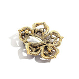 Vintage Rainbow Crystal Flower Brooch for Women
