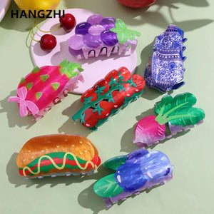 Fruit Double Sided Printing Hair Clips for Women