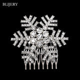 Snowflake Wedding Hair Accessories Crystal Hair Combs