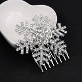 Snowflake Wedding Hair Accessories Crystal Hair Combs